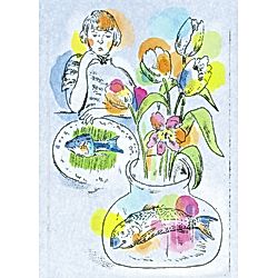 山本容子作｜『春の宵』銅版画 手彩色｜インテリア・家具｜HAPPY PLUS