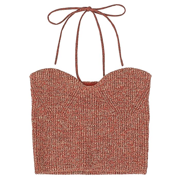 CLANE｜HEATHER COTTON KNIT TUBETOP｜タンクトップ・キャミソール