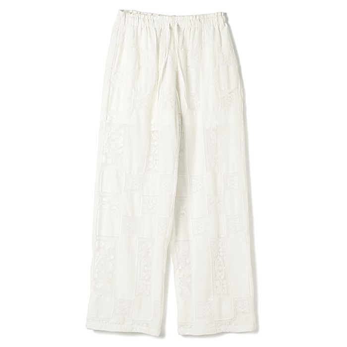 crinkle crinkle crinkle｜patchwork embroidery pants｜パンツ｜HAPPY