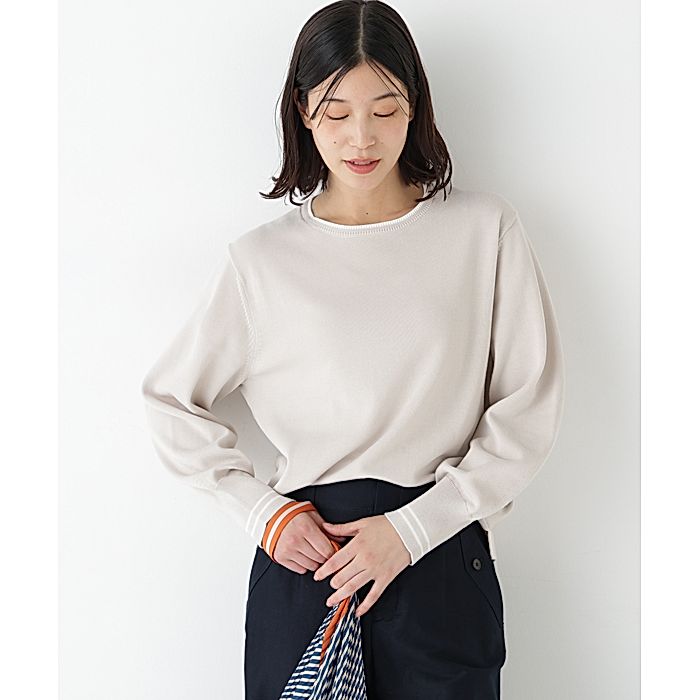 human woman｜◇《ウォッシャブル》オーガニックコットン混ライン入
