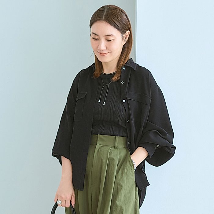 M7days 【東原妙子さんコラボ】とろみボウタイ付きシャツ