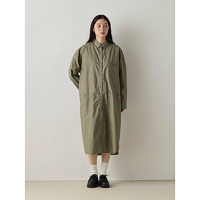 MidiUmi｜ワークシャツコートワンピース｜シャツワンピース｜HAPPY PLUS